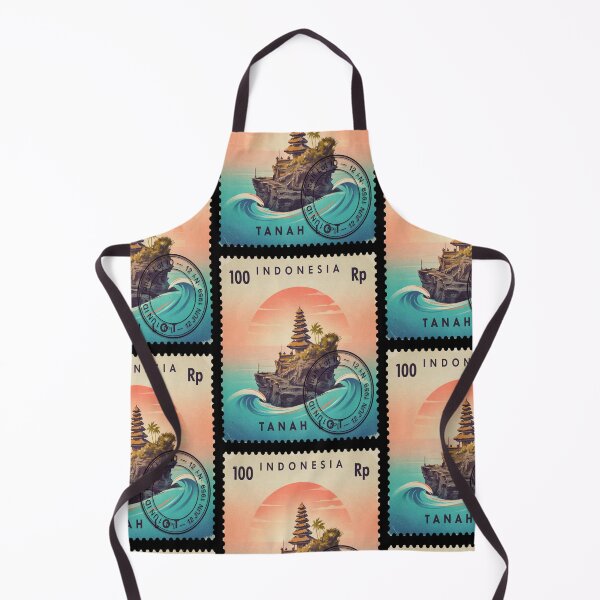 Item preview, Tanah Lot Bali Sea Temple Sunset Stamp Sticker designed and sold by stickercuffs.