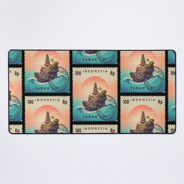 Item preview, Tanah Lot Bali Sea Temple Sunset Stamp Sticker designed and sold by stickercuffs.