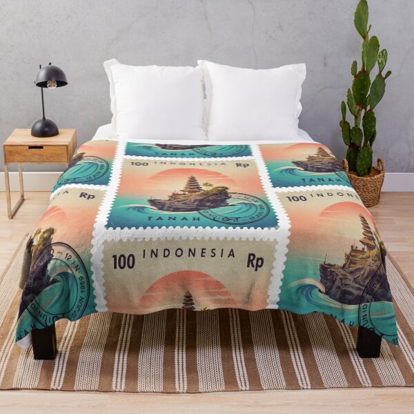 Item preview, Tanah Lot Bali Sea Temple Sunset Stamp Sticker designed and sold by stickercuffs.