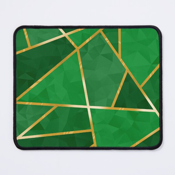 Item preview, Green Geometric Crystals with Gold Lining designed and sold by SolGalaxyDesign.