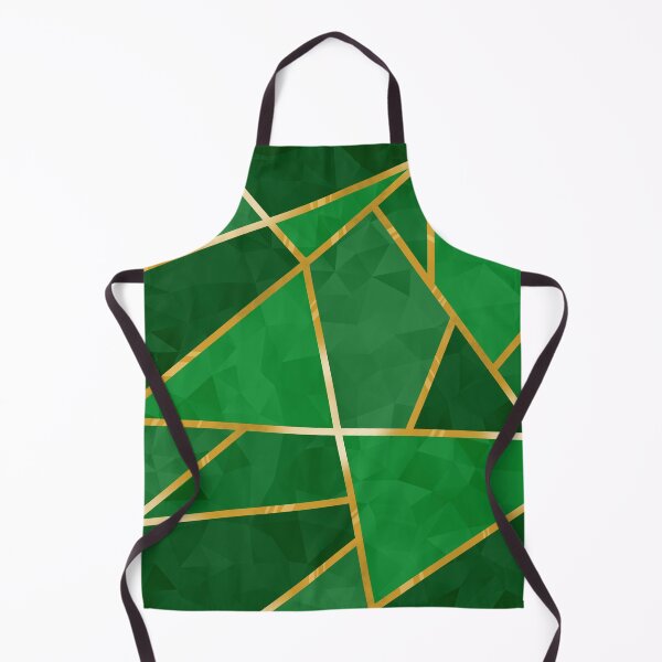 Item preview, Cristales geométricos verdes con ribete dorado designed and sold by SolGalaxyDesign.