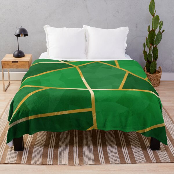 Item preview, Green Geometric Crystals with Gold Lining designed and sold by SolGalaxyDesign.
