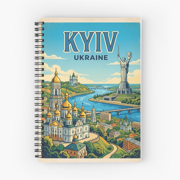 Item preview, Kyiv Ukraine Vintage Travel Poster designed and sold by Ar0undTheW0rld.