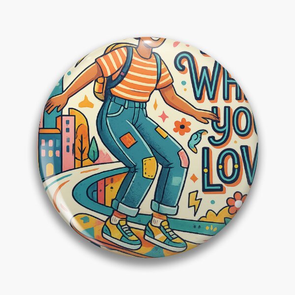 Item preview, Do What You Love Skateboarding Retro Typography designed and sold by Dream Design Store.