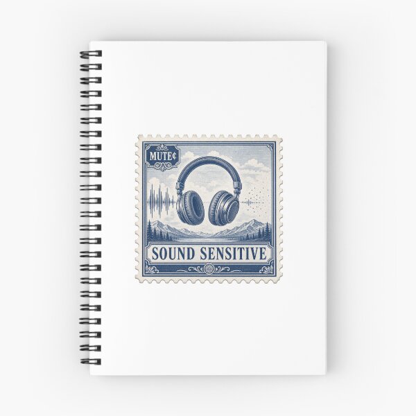 Item preview, Sound Sensitive Vintage Postage Stamp Headphones Design designed and sold by lenalenspod.