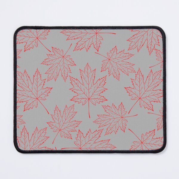 Item preview, Light Grey and Red Maple Leaf Pattern designed and sold by SolGalaxyDesign.