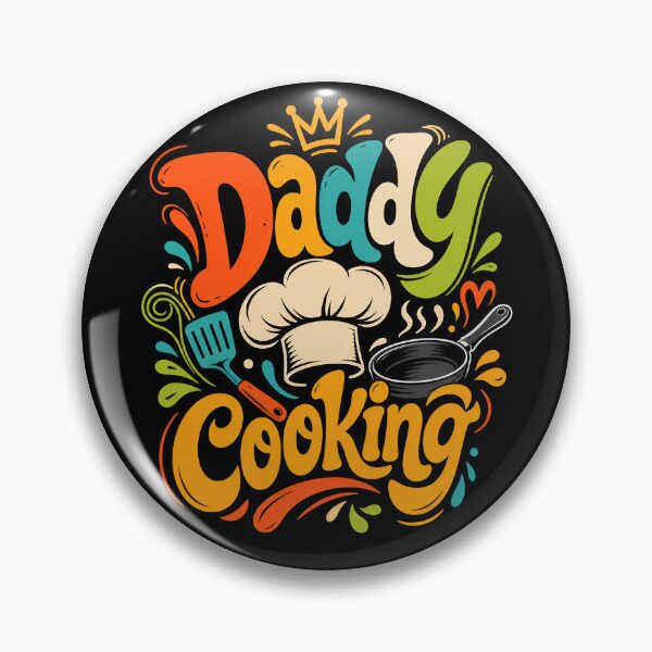 Item preview, Daddy Cooking | Funky Typography BBQ Chef Design on Black designed and sold by Jandedan.