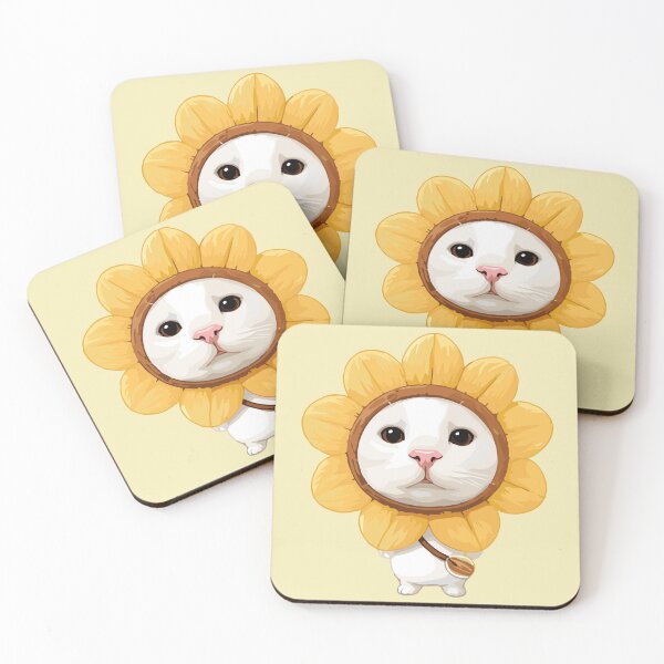 Item preview, Cute Sunflower Cat - Adorable Kitten in Flower Costume Kawaii Art designed and sold by arfindo-indra.