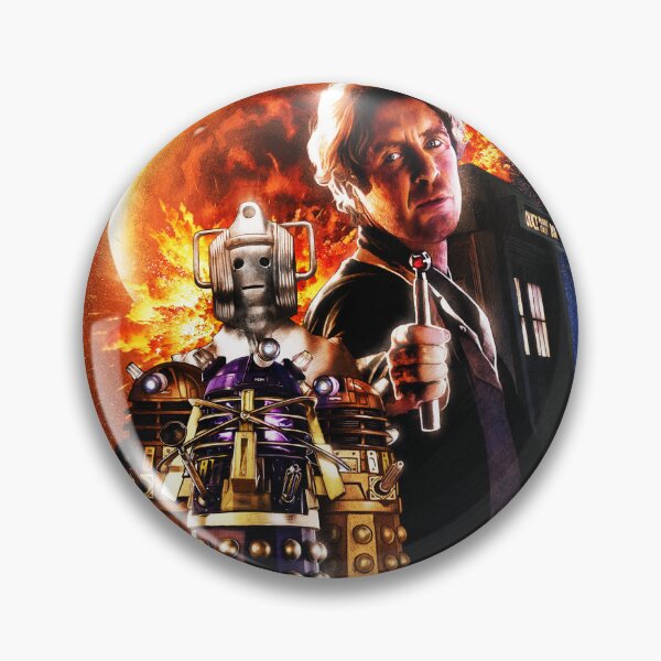 Item preview, Doctor Who Inspired Art | Eighth Doctor, Daleks & Cybermen | Sci-Fi Fan Design designed and sold by BlackThistleArt.