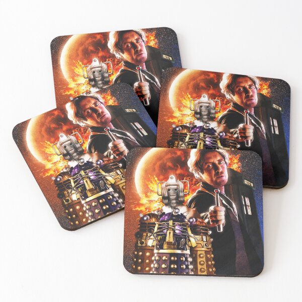 Item preview, Doctor Who Inspired Art | Eighth Doctor, Daleks & Cybermen | Sci-Fi Fan Design designed and sold by BlackThistleArt.