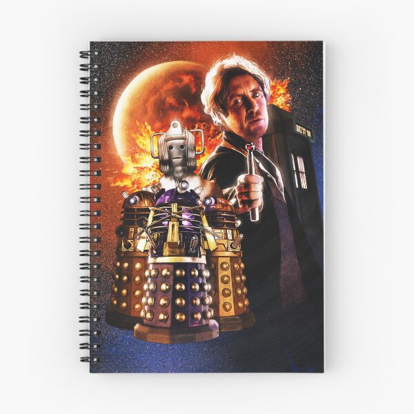 Item preview, Doctor Who Inspired Art | Eighth Doctor, Daleks & Cybermen | Sci-Fi Fan Design designed and sold by BlackThistleArt.