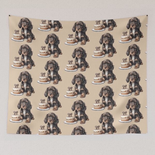 Item preview, Tricolor Cocker Spaniel Birthday Party designed and sold by Erika Kaisersot.