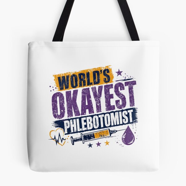 Item preview, World's Okayest Phlebotomist Healthcare Medical Worker designed and sold by RetroMini2026.