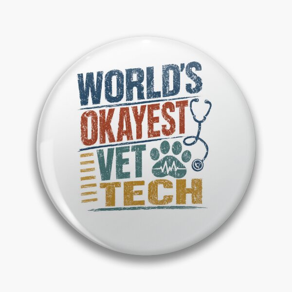 Item preview, World's Okayest Vet Tech Veterinary Professional Animal Lover designed and sold by RetroMini2026.