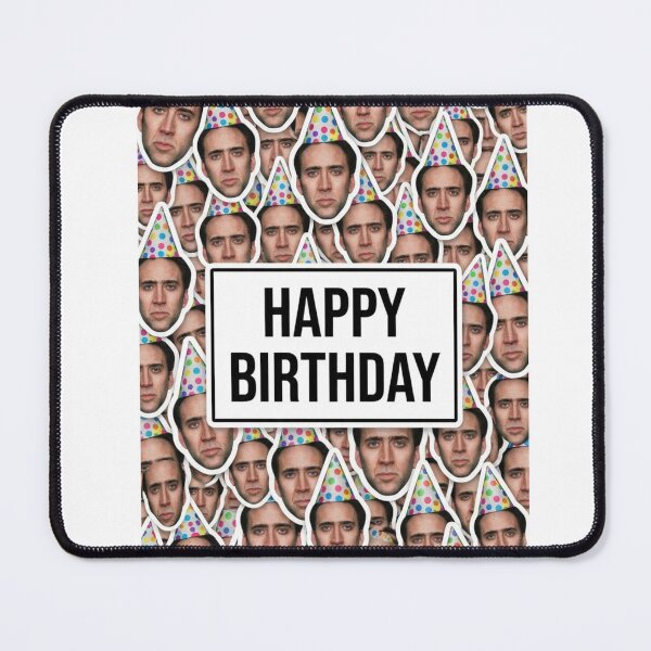 Item preview, Nicolas cage birthday cutout funny prank meme gift weird designed and sold by CheeseBlueprint.