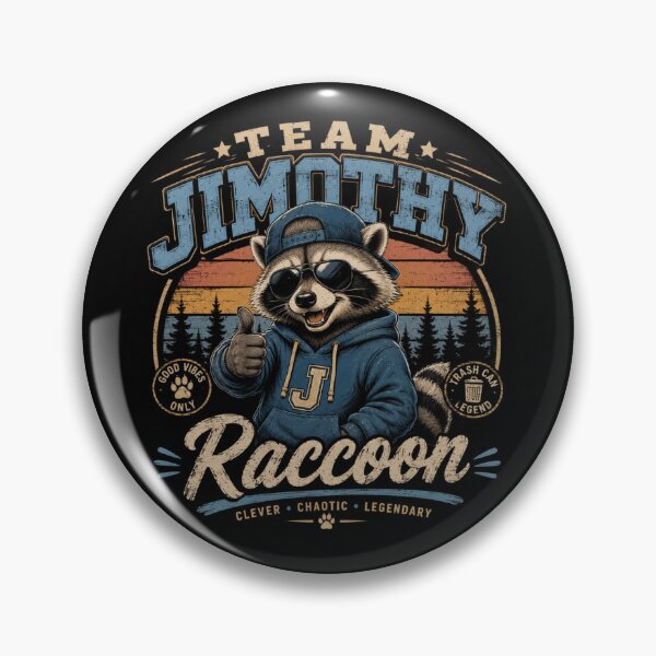 Item preview, Team Jimothy Raccoon Funny Vintage Design – Trash Panda Meme Cute Animal T-Shirt designed and sold by Artimax-Studio.