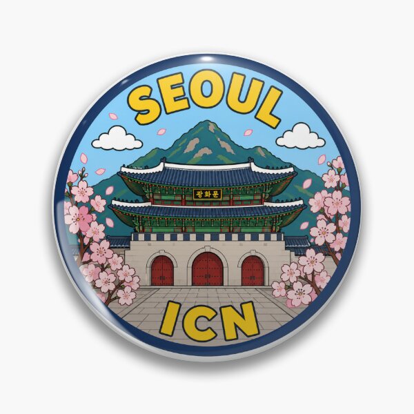 Item preview, Seoul ICN Airport Code Travel Sticker designed and sold by Martin's_Design.