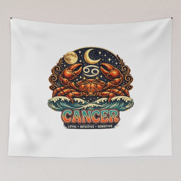 Item preview, Mystical Ocean Crab Art Cancer Zodiac designed and sold by Grandtshirt | Creative Print Designs.