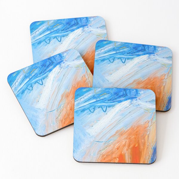 Item preview, orange and blue abstract. designed and sold by Tereza Pilar  Art.