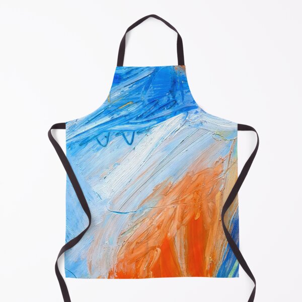 Item preview, orange and blue abstract. designed and sold by Tereza Pilar Art.