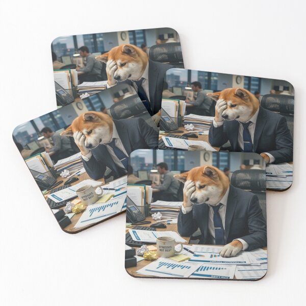 Item preview, Executive Akita: Hardworking CEO Dog at the Office designed and sold by milena-d98.