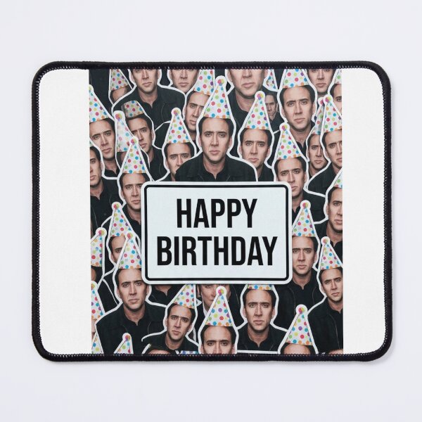 Item preview, Nicolas cage birthday cutout funny prank meme gift weird designed and sold by CheeseBlueprint.
