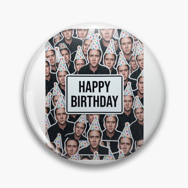 Item preview, Nicolas cage birthday cutout funny prank meme gift weird designed and sold by CheeseBlueprint.