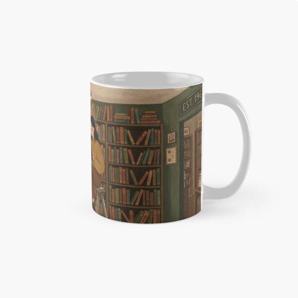 Item preview, The Vintage Bookstore, Cozy Bookshop and Cat Art Print designed and sold by BlareBlare.