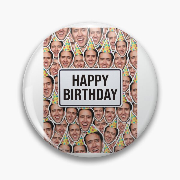 Item preview, Nicolas cage birthday cutout funny prank meme gift weird designed and sold by CheeseBlueprint.