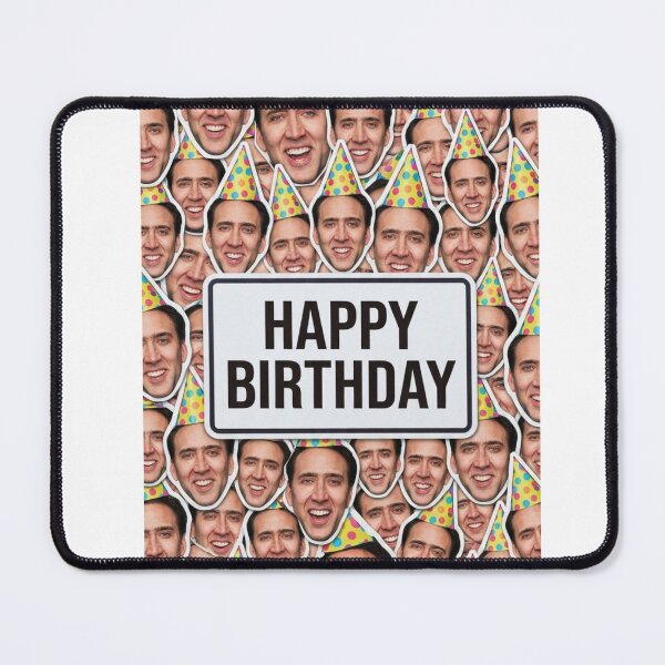 Item preview, Nicolas cage birthday cutout funny prank meme gift weird designed and sold by CheeseBlueprint.