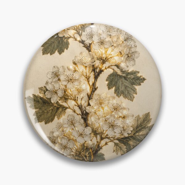 Item preview, Moonlit Hawthorn Blossom and Beltane Fire Print — Luminous Vintage May Day Altar Art designed and sold by Brackenlume Studio.