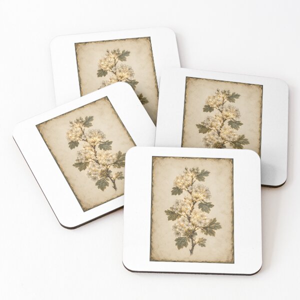 Item preview, Moonlit Hawthorn Blossom and Beltane Fire Print — Luminous Vintage May Day Altar Art designed and sold by Brackenlume Studio.