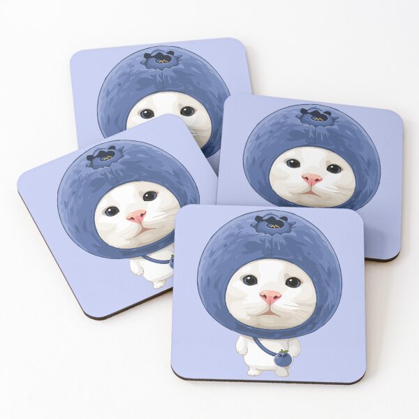 Item preview, Cute Blueberry Cat - Adorable Kitten in Fruit Costume Kawaii Art. designed and sold by arfindo-indra.