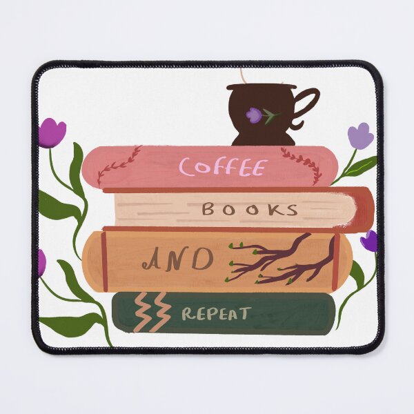 Item preview, Boho Coffee and Books Stack with Flowers designed and sold by IO Soul Spaces.