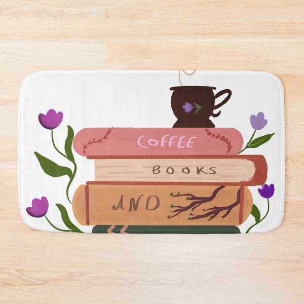 Item preview, Boho Coffee and Books Stack with Flowers designed and sold by IO Soul Spaces.