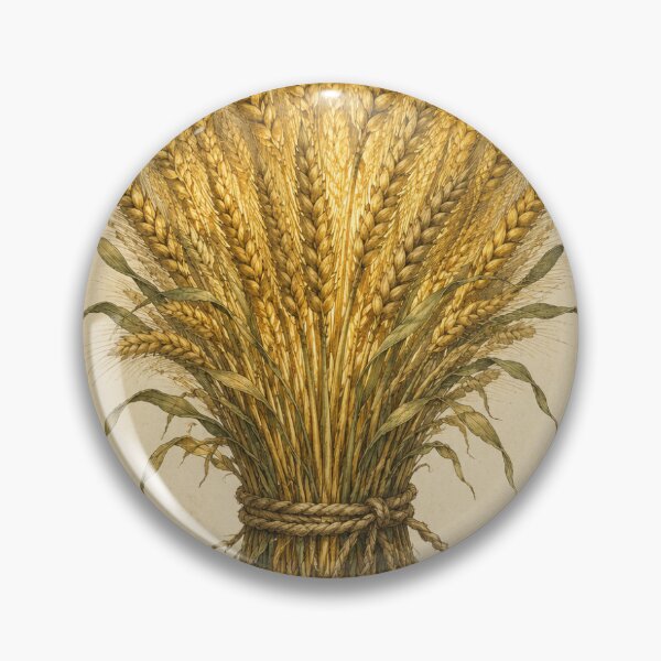 Item preview, Golden Wheat Sheaf and Lammas Harvest Print — Luminous Vintage Lughnasadh Altar Art designed and sold by Brackenlume Studio.