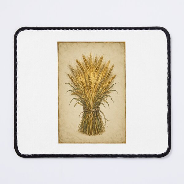 Item preview, Golden Wheat Sheaf and Lammas Harvest Print — Luminous Vintage Lughnasadh Altar Art designed and sold by Brackenlume Studio.