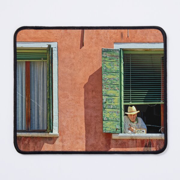 Item preview, Man in a had sharing his radio out of a window in Florence Italy designed and sold by John Gilham - Landscape Photography.