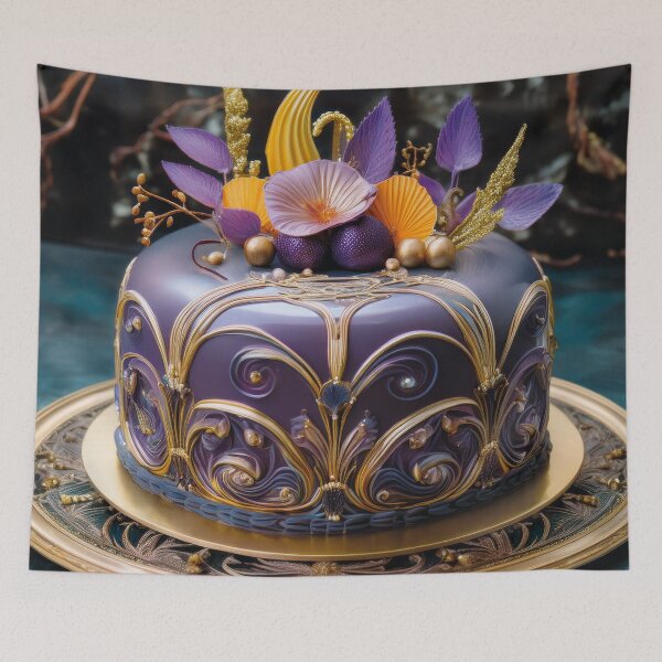 Item preview, Beautiful festive purple wedding cake designed and sold by Photopat.