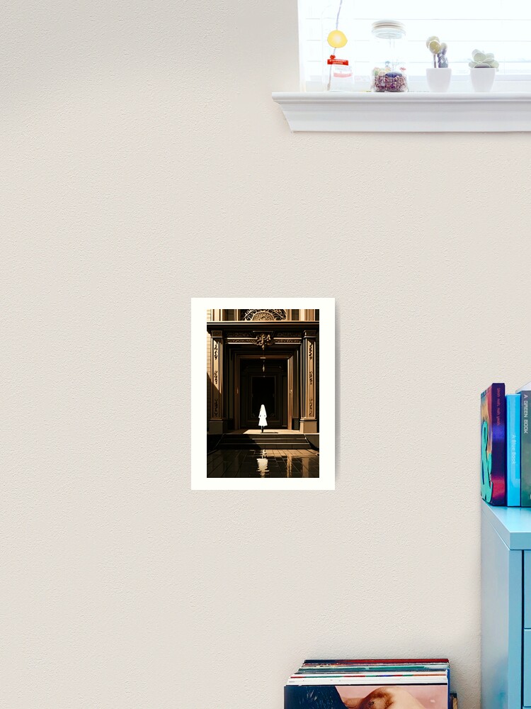 Thumbnail 2 von 3, Kunstdruck, Architecture - Illuminated Historic Facade, Melancholic Pictorial Atmosphere designt und verkauft von Reverso-Design.