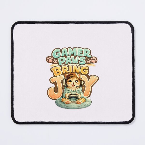 Item preview, Tech Paws Happy Vibes – Cute Gamer Cat PNG designed and sold by annenambiro.
