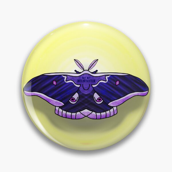 Item preview, Purple Lunar Moth on the Moon designed and sold by NicheKnightArt.