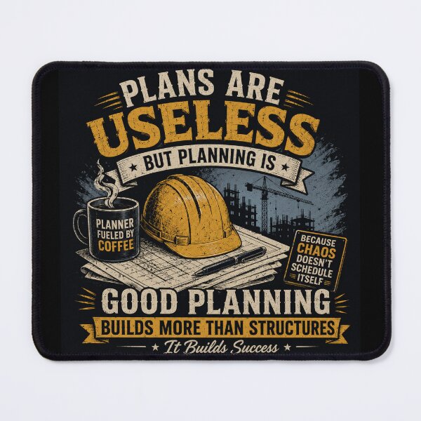 Item preview, Plans Are Useless But Planning Is Essential Funny Project Management  designed and sold by Eng-Art.