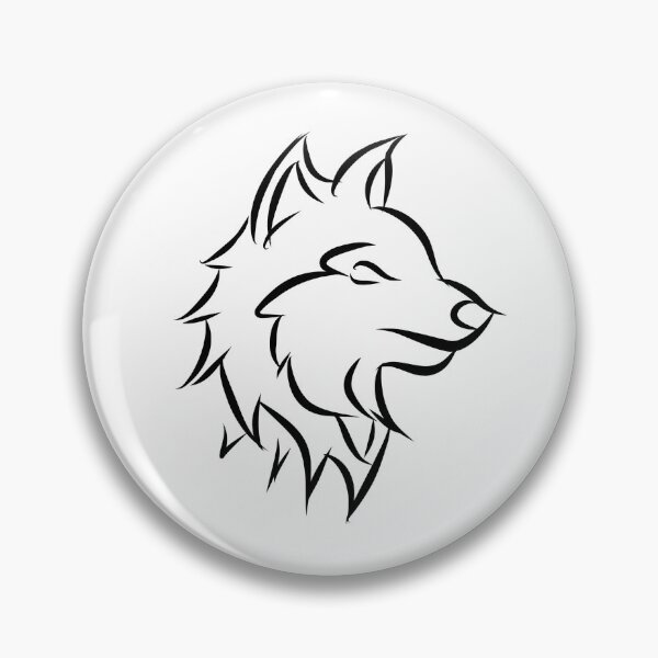Item preview, Minimalist Line Art Wolf Head Profile Illustration designed and sold by Silly lines....