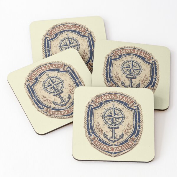 Item preview, Always Ready Vintage Maritime Badge | Semper Paratus Coast Guard Design designed and sold by Coasties.
