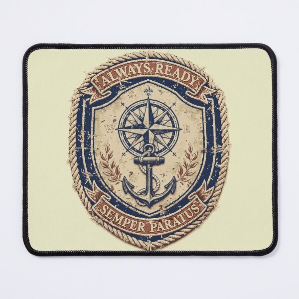Item preview, Always Ready Vintage Maritime Badge | Semper Paratus Coast Guard Design designed and sold by Coasties.