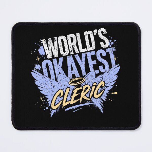 Item preview, World's Okayest Cleric Dungeons Dragons RPG Gamer Tabletop Player designed and sold by SkeletonsDanger.