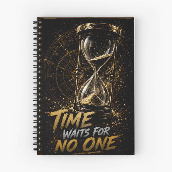 Item preview, Time Waits For No One – Premium Hourglass Design | Motivational Time & Success Artwork designed and sold by Peter Kaul.