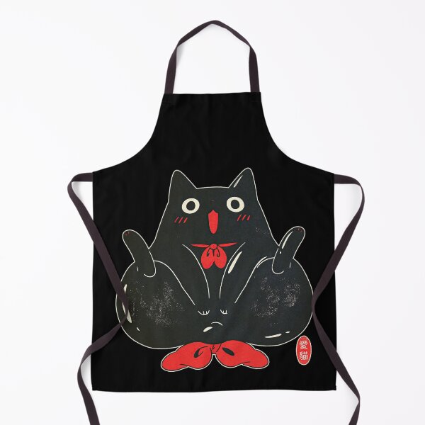 Item preview, Chunky Black Cat Red Bow Tie Illustration designed and sold by EdvvinStudios.