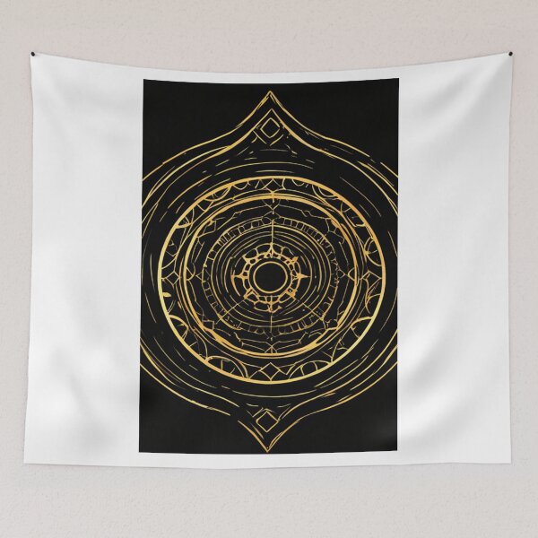 Item preview, Art - Abstract Floral Motif, Golden and Minimalist Organic Ornamentation designed and sold by Reverso-Design.